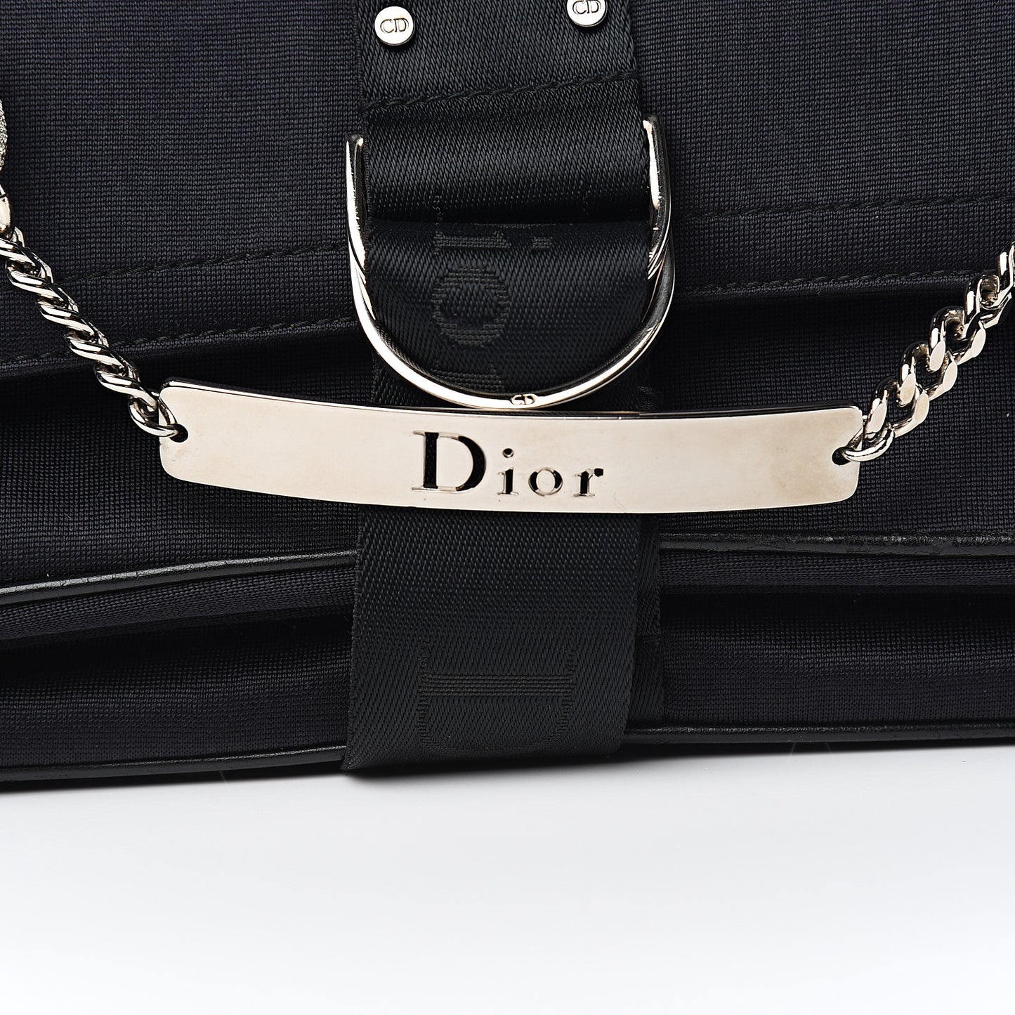 Silk Jersey Crystal Hardcore Clutch Black