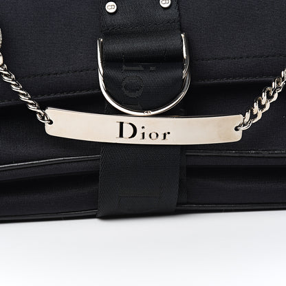 Christian Dior Silk Jersey Crystal Hardcore Clutch Black 10 of 10