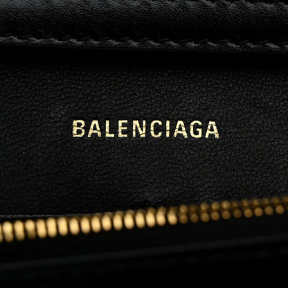 Balenciaga Shiny Box Calfskin Hourglass Chain Bag Black 6 of 9