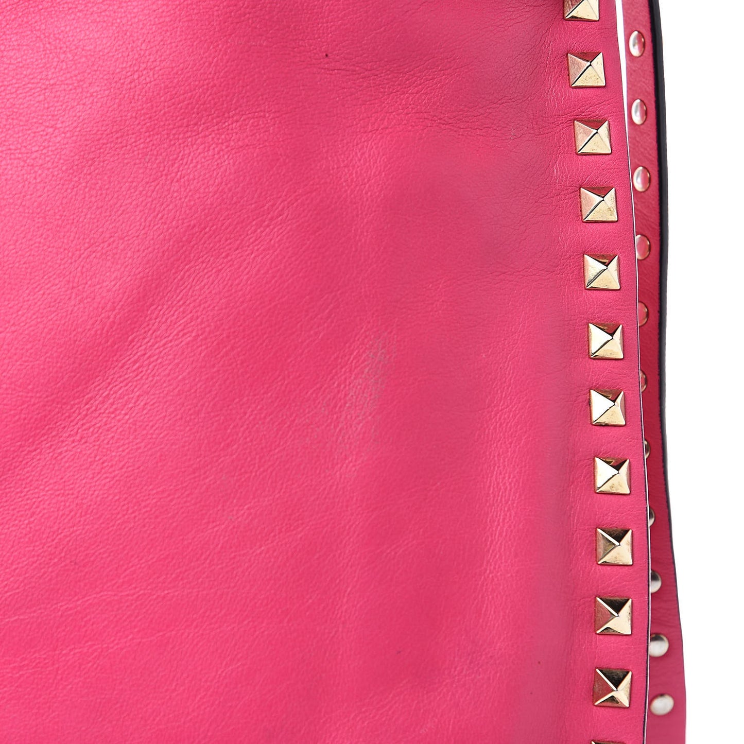 Vitello Small Rockstud Hobo Pop Fuxia