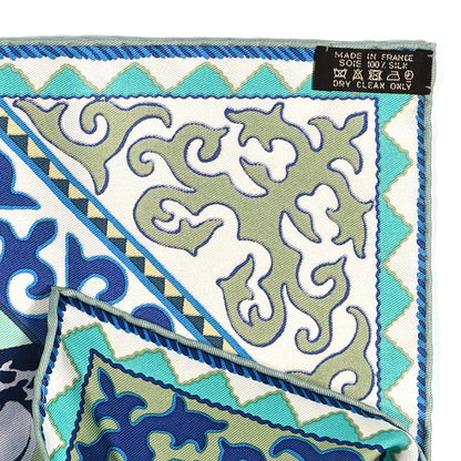 Hermes Silk Appaloosa Des Steppes Pocket Square 3 of 4