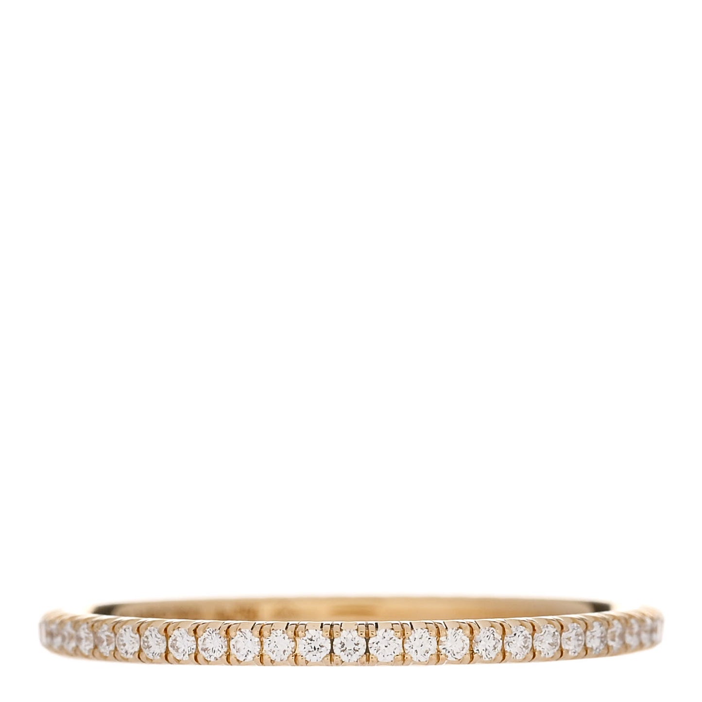 18K Yellow Gold Diamond 1.5mm Etincelle de Cartier Wedding Band Ring 60 9