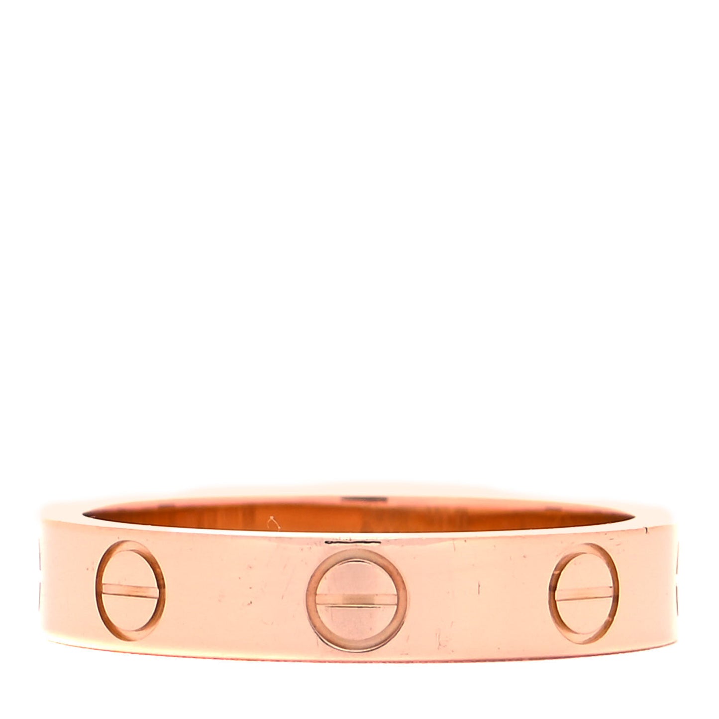 18K Pink Gold 3.5mm LOVE Wedding Band Ring 50 5.25