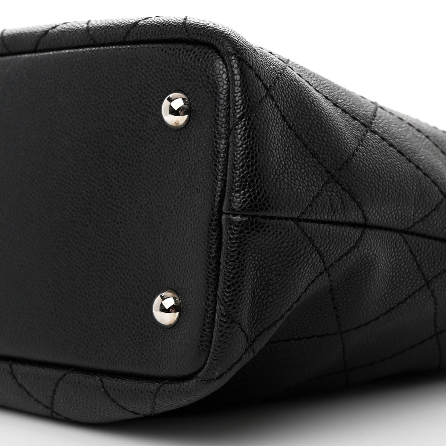 Grained Calfskin Shopping Fever Tote Black