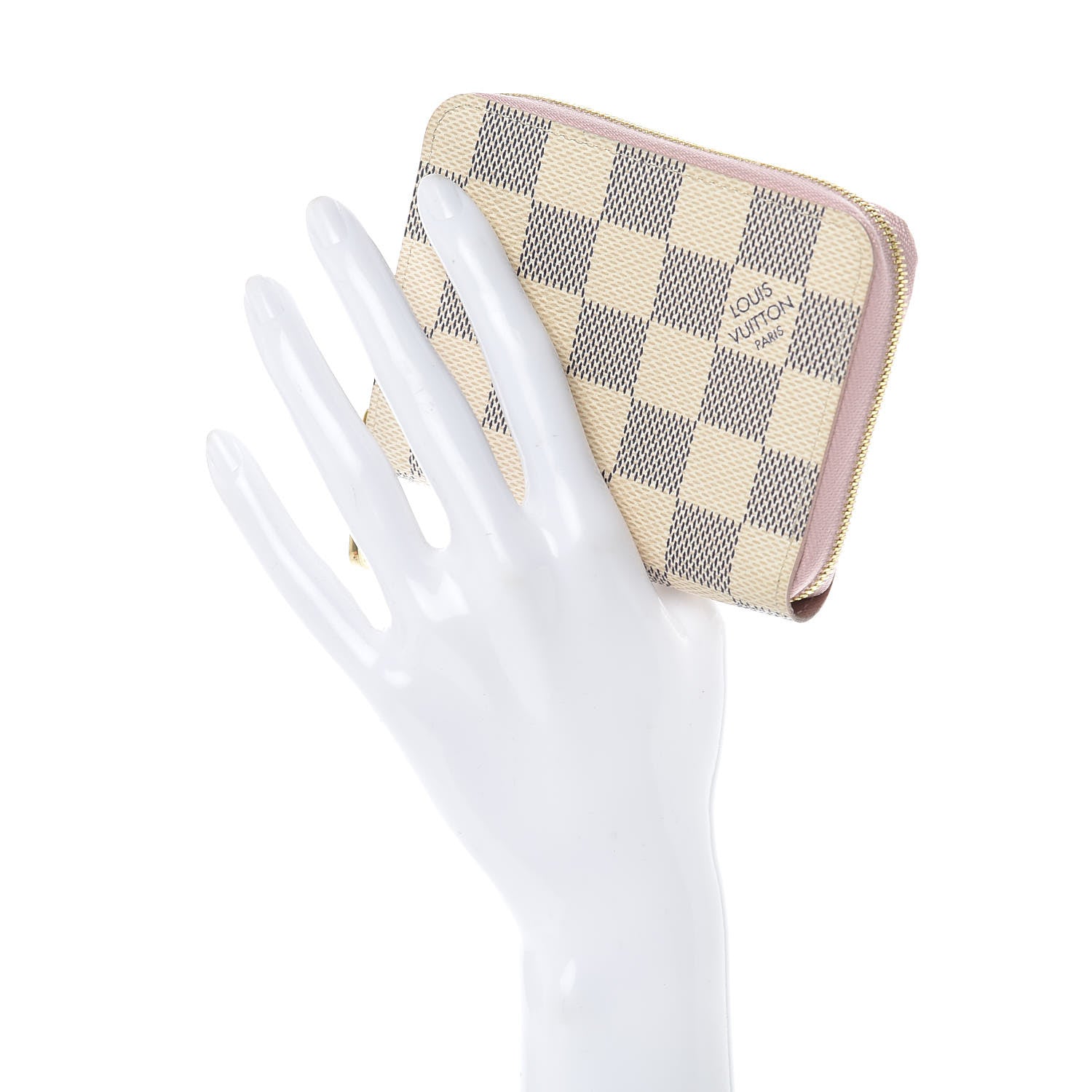 Louis Vuitton Damier Azur Zippy Coin Purse Rose Ballerine 2 of 6