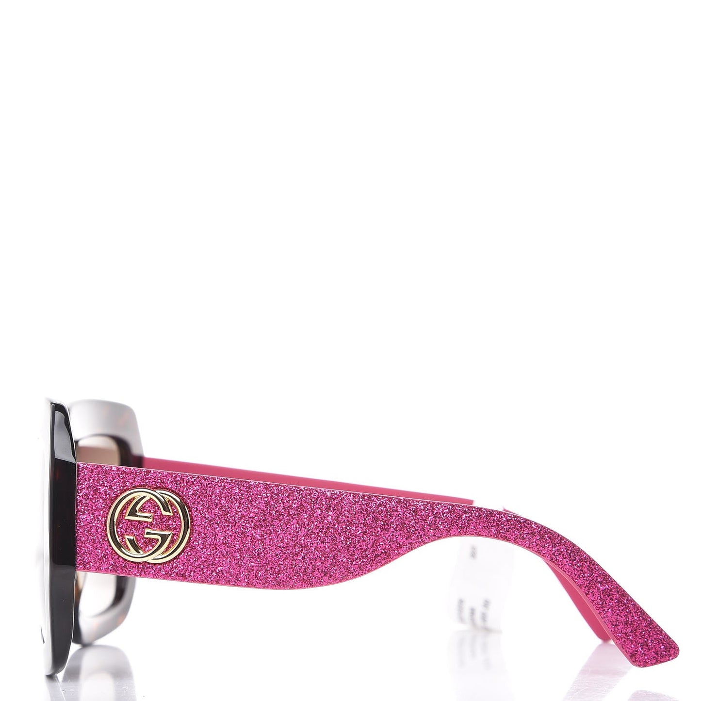 Square Frame GG0102S Sunglasses Glitter Pink Multi