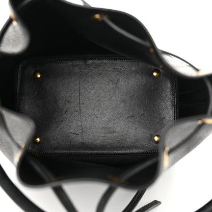 Saint Laurent Grained Calfskin Medium Emmanuelle Bucket Bag Black 5 of 15