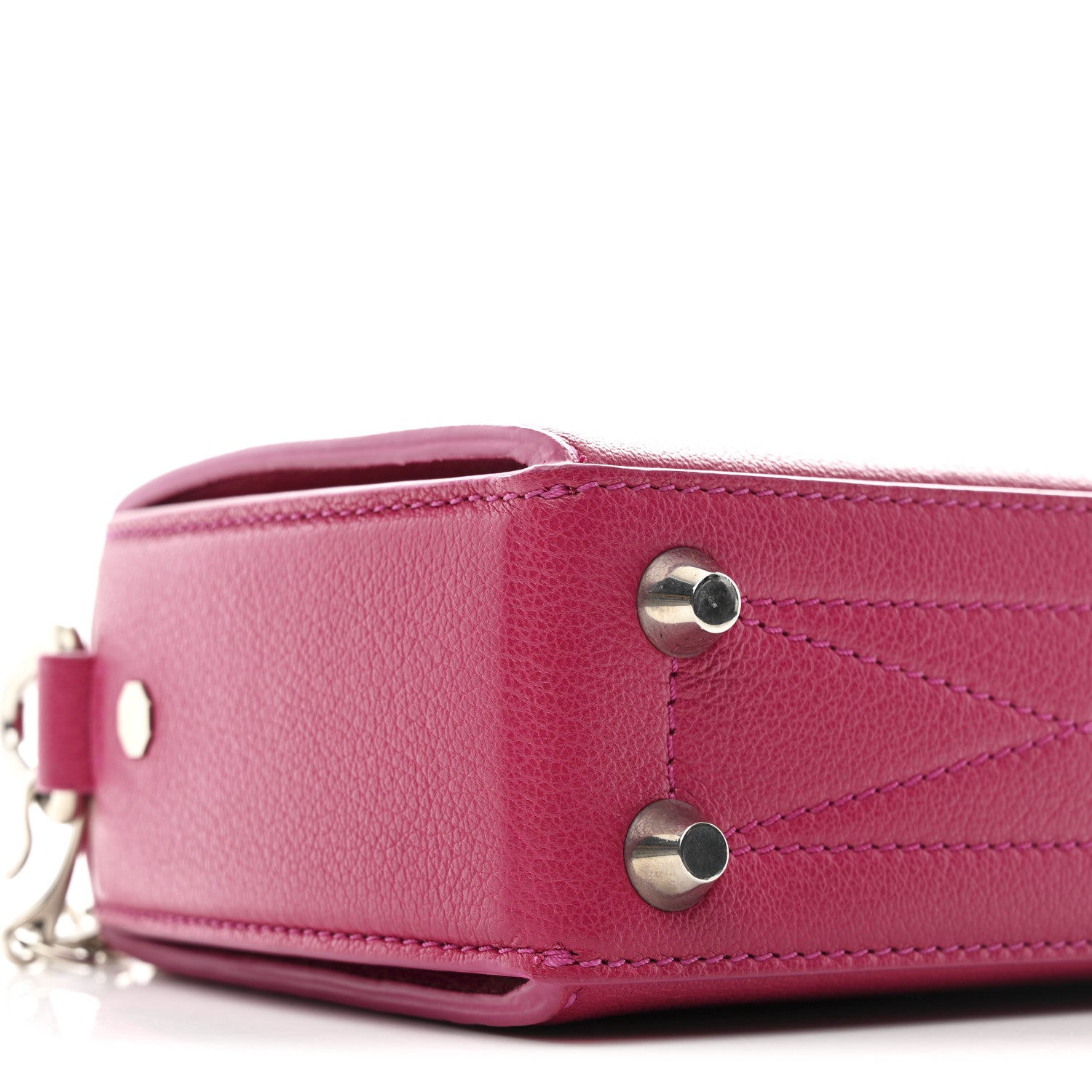Alexander McQueen Silky Amish Grain Calfskin Box Shoulder Bag 19 Pink 10 of 11