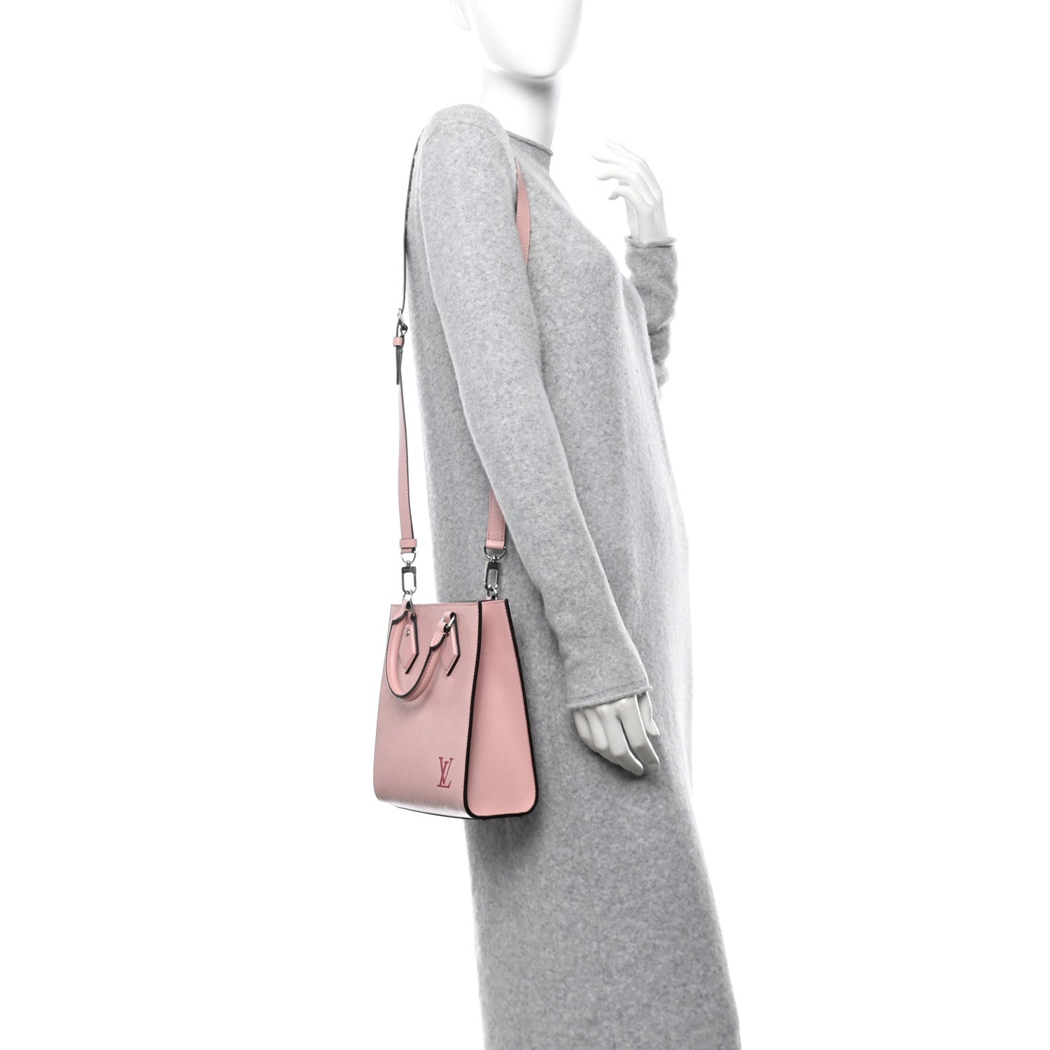 Louis Vuitton Epi Sac Plat BB Rose Ballerine 2 of 10