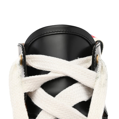 Gucci Calfskin Sylvie Web Lace Up Combat Boots 36.5 Black 12 of 18