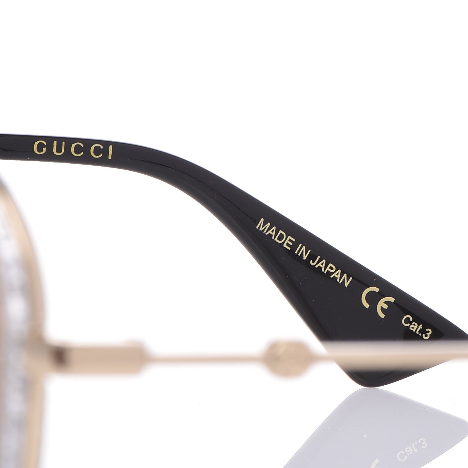 Gucci Glitter Aviator Sunglasses GG0062S Silver 6 of 7