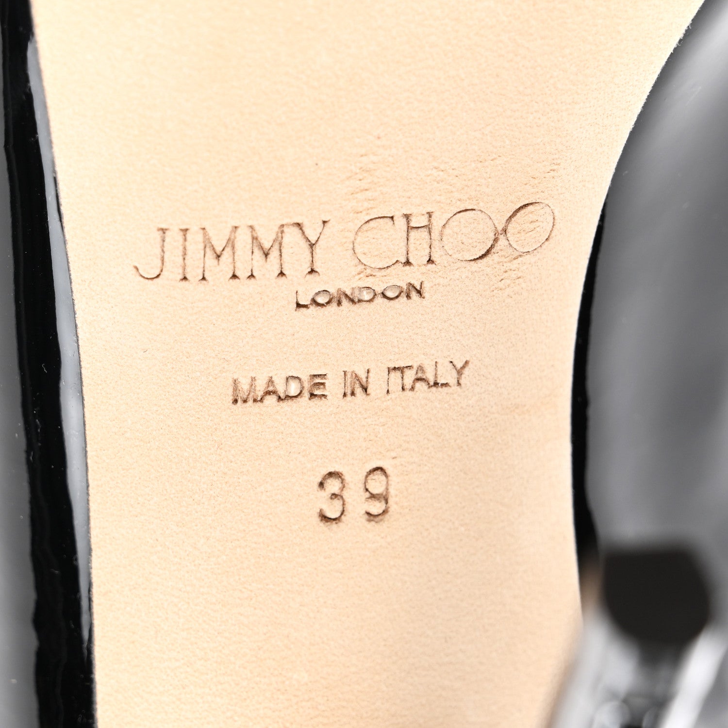 Jimmy Choo Patent Crystal Bing 100 Pumps 39 Black 6 of 8