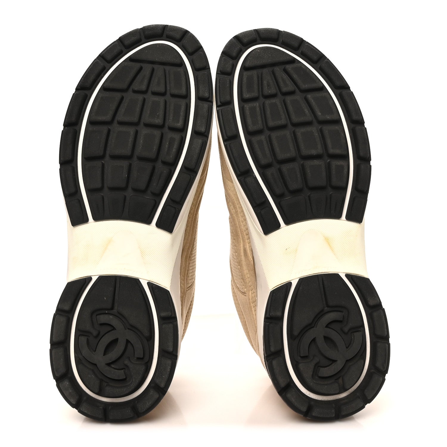 Chanel Fabric CC Womens Sneakers 40 Beige 6 of 9