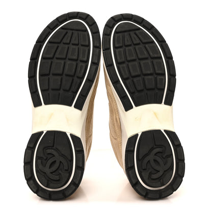 Chanel Fabric CC Womens Sneakers 40 Beige 6 of 9