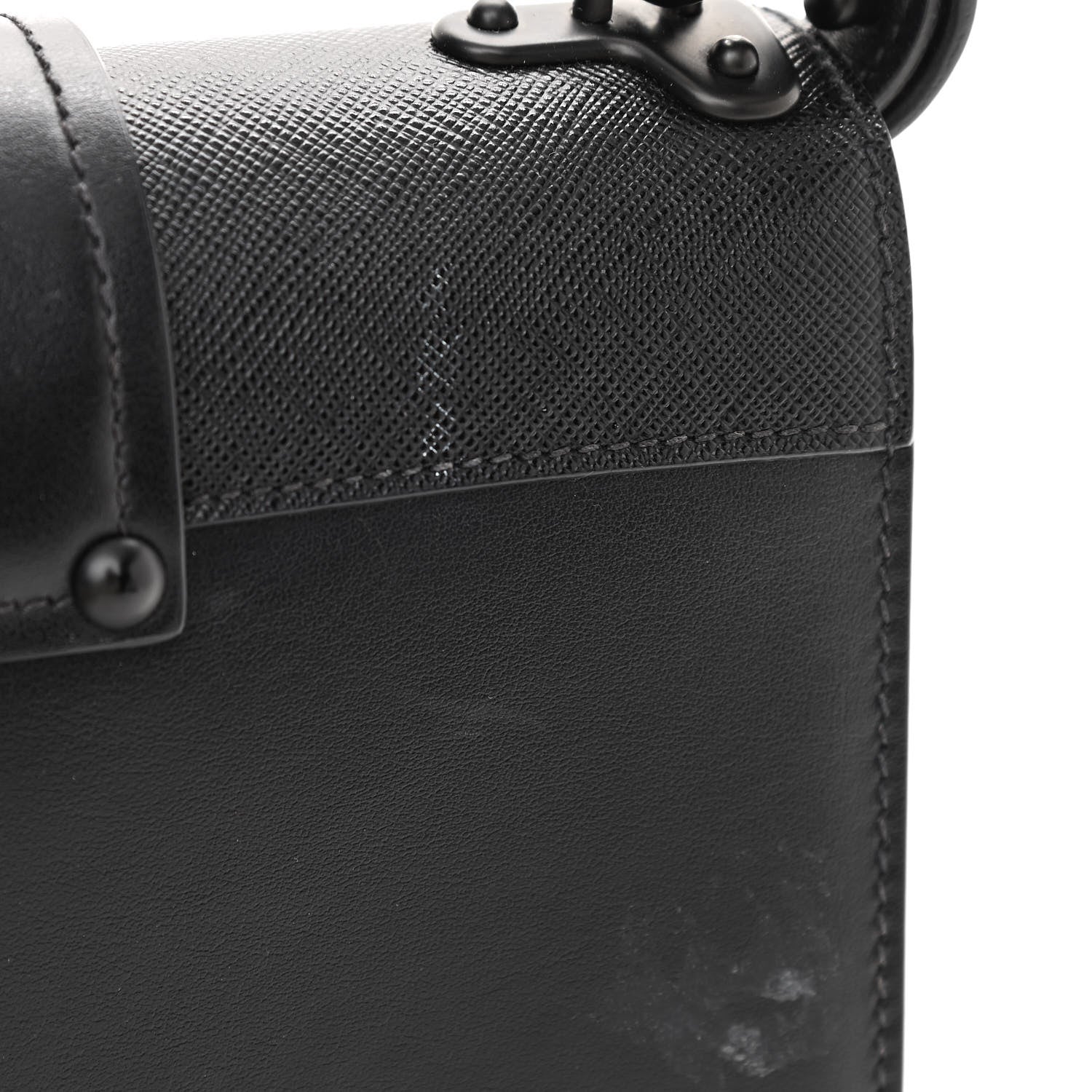 Prada City Calfskin Saffiano Cahier Bag Black 12 of 16