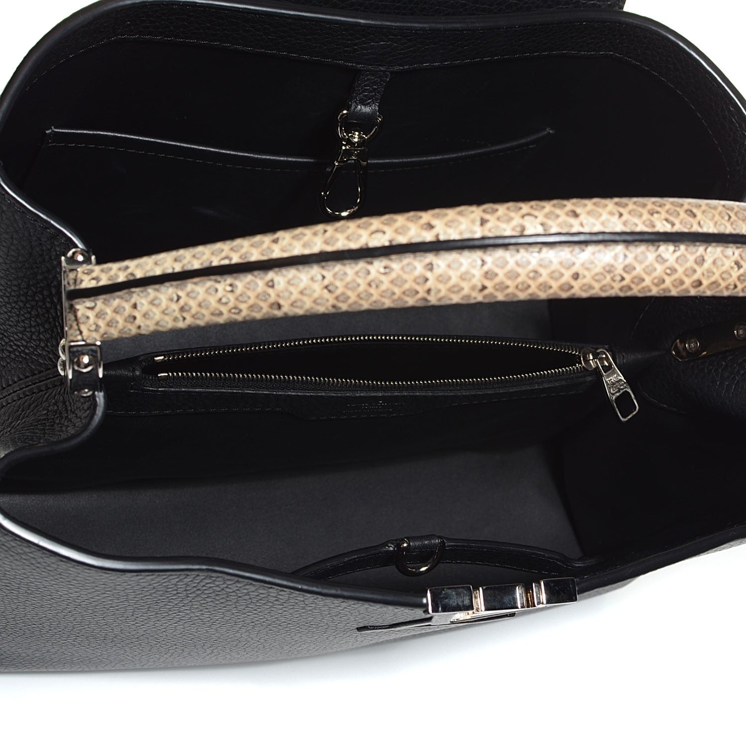 Louis Vuitton Taurillon Ayers Capucines MM Black 5 of 7