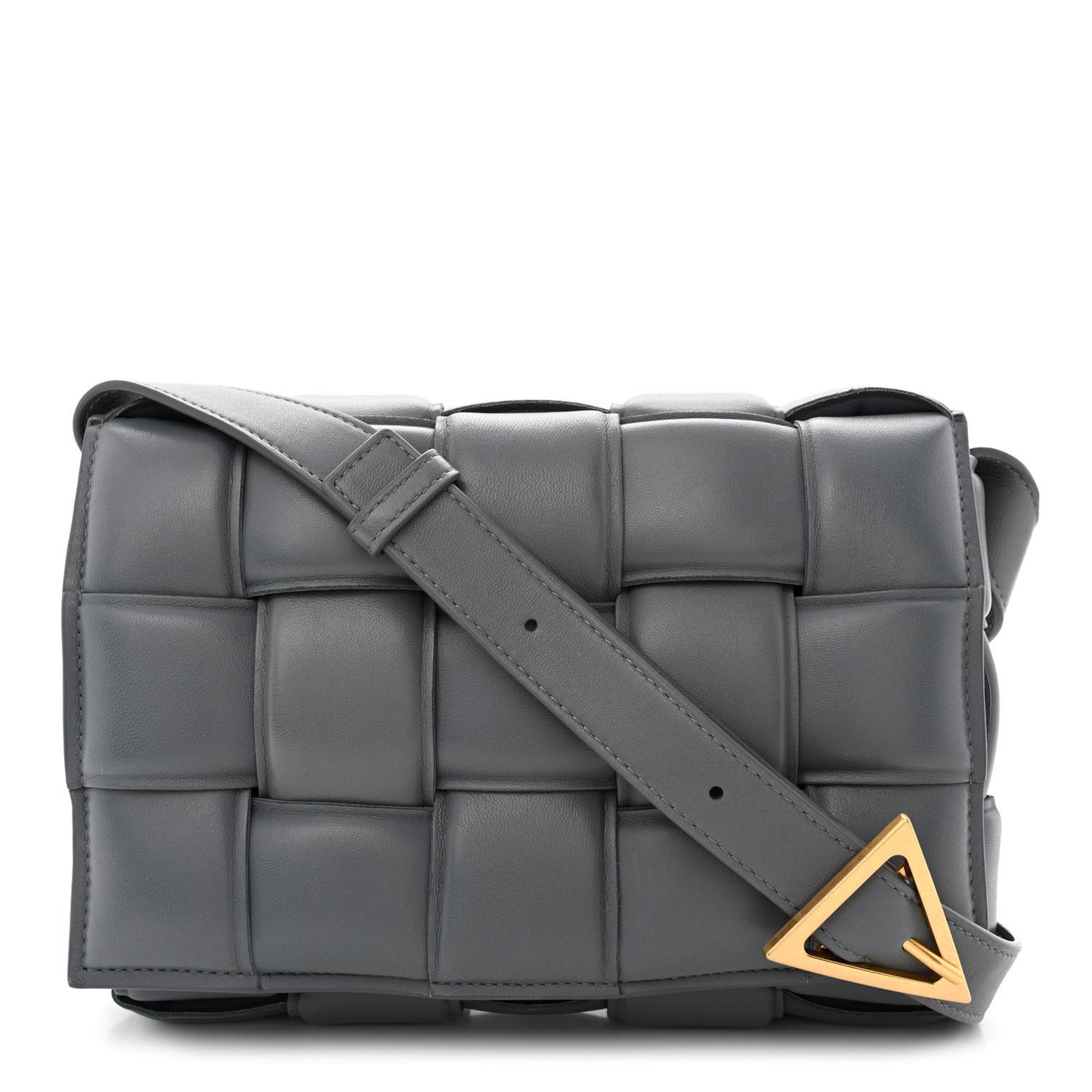 Nappa Maxi Intreccio Padded Cassette Crossbody Bag Thunder