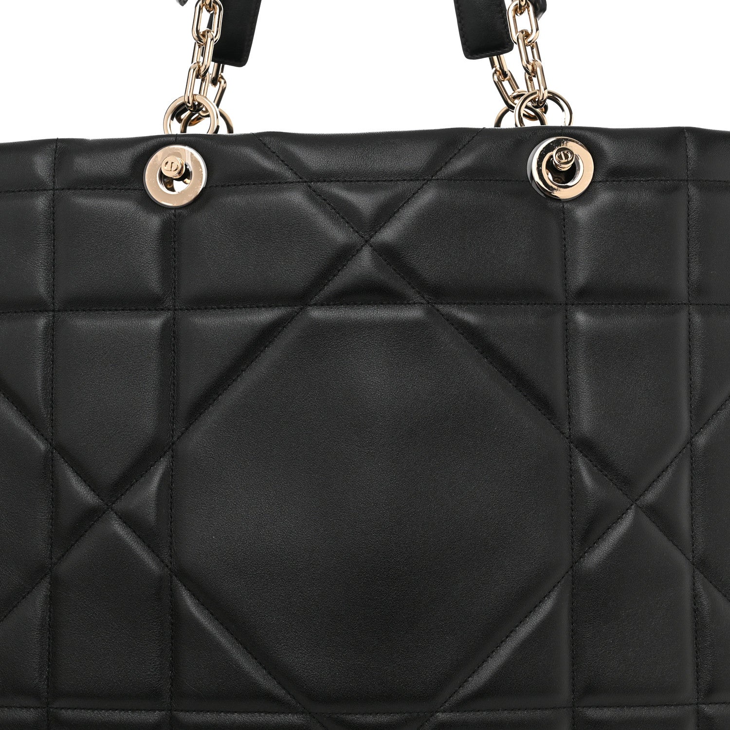 Christian Dior Calfskin Archicannage Medium Essential Tote Black 8 of 12