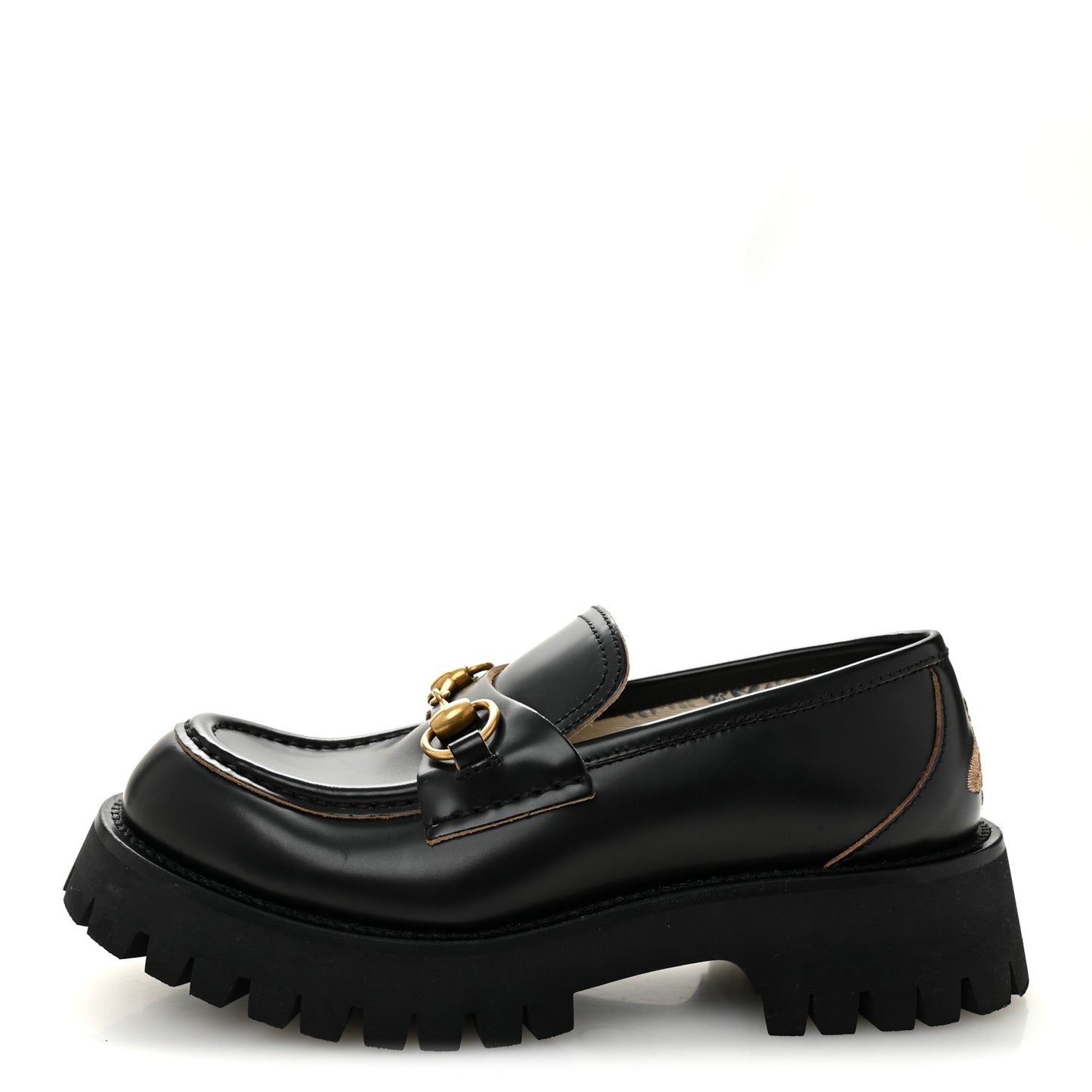 Cordovan Lux Womens Harald Horsebit 25mm Platform Loafers 37 Black