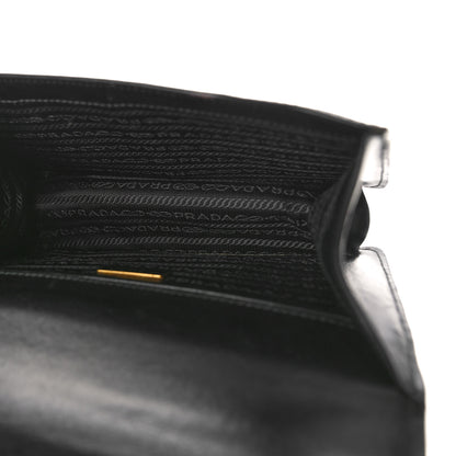 Prada Saffiano Soft Calfskin Chain Crossbody Bag Black 5 of 8
