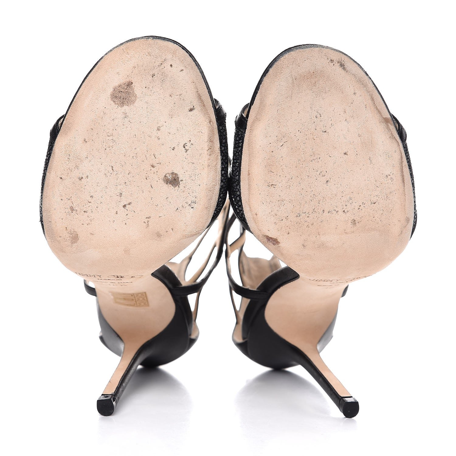 Jimmy Choo Nappa Stingray Tolka Sandals 38.5 Black 7 of 10