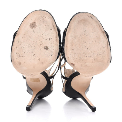 Jimmy Choo Nappa Stingray Tolka Sandals 38.5 Black 7 of 10