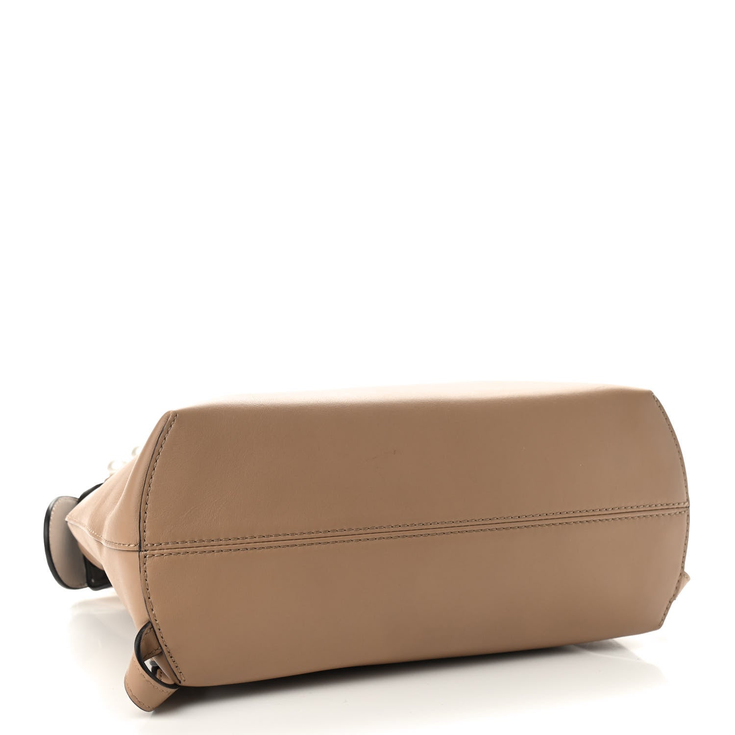 Fendi Vitello Century Pearl Bi-Color Scalloped Back to School Backpack Cuoio Camelia 4 of 9