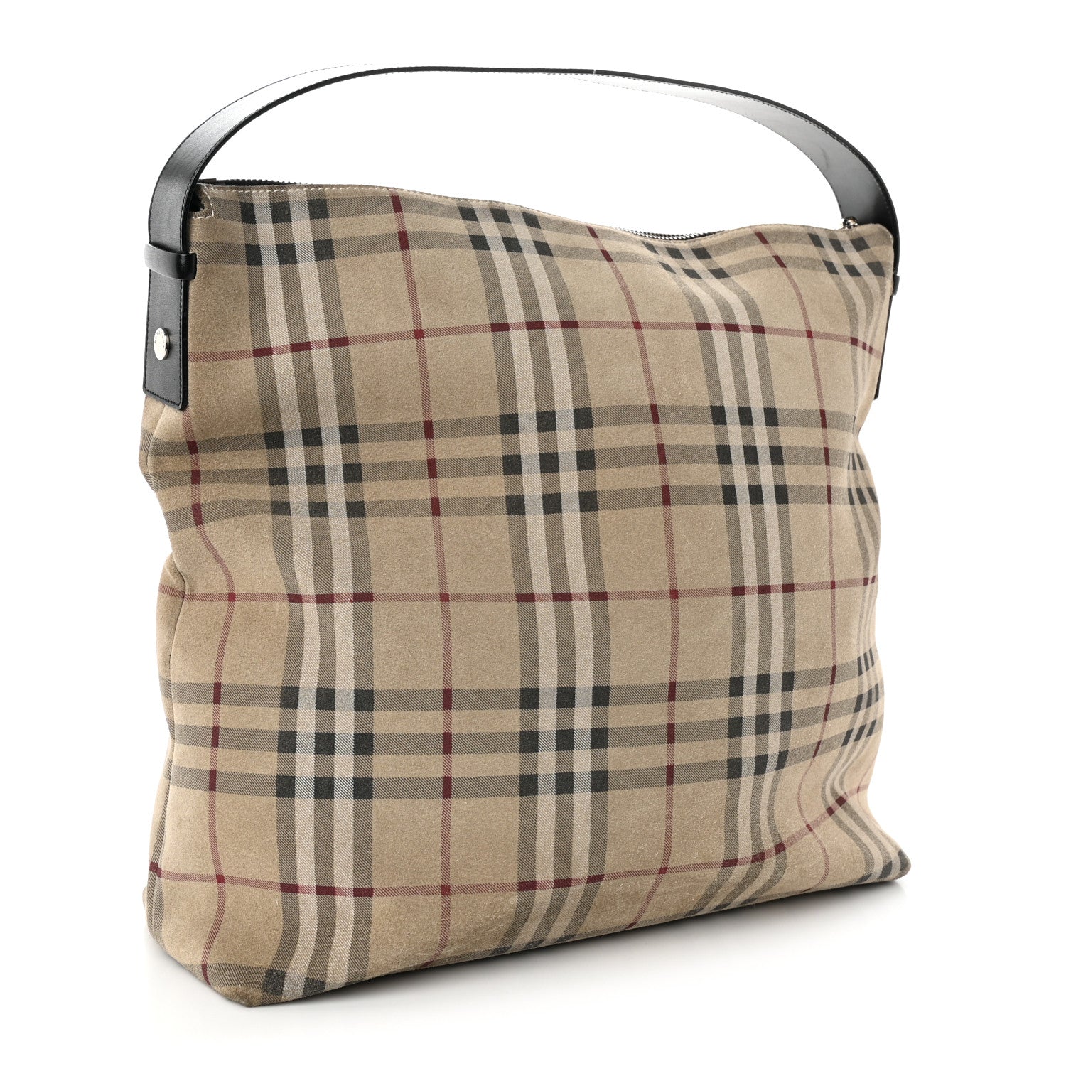 Burberry Suede Check Hobo 3 of 17