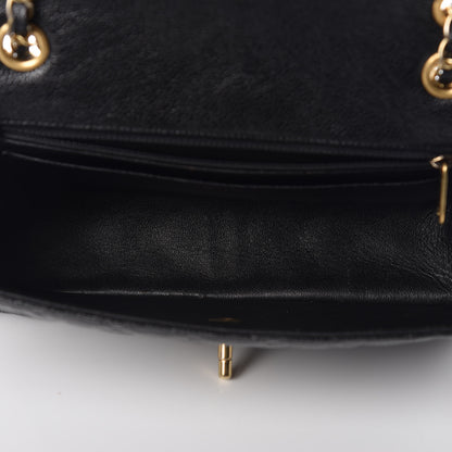 Chanel Crumpled Grained Calfskin Quilted Medium Single Flap Black 7 of 13