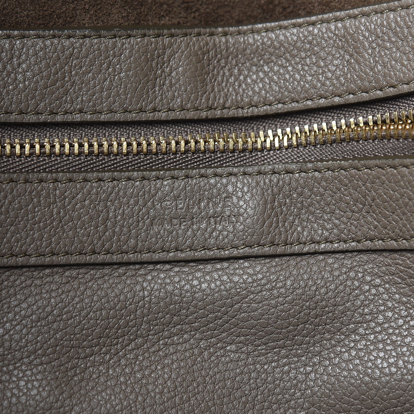 Soft Grained Calfskin Medium Belt Cabas Phantom Taupe