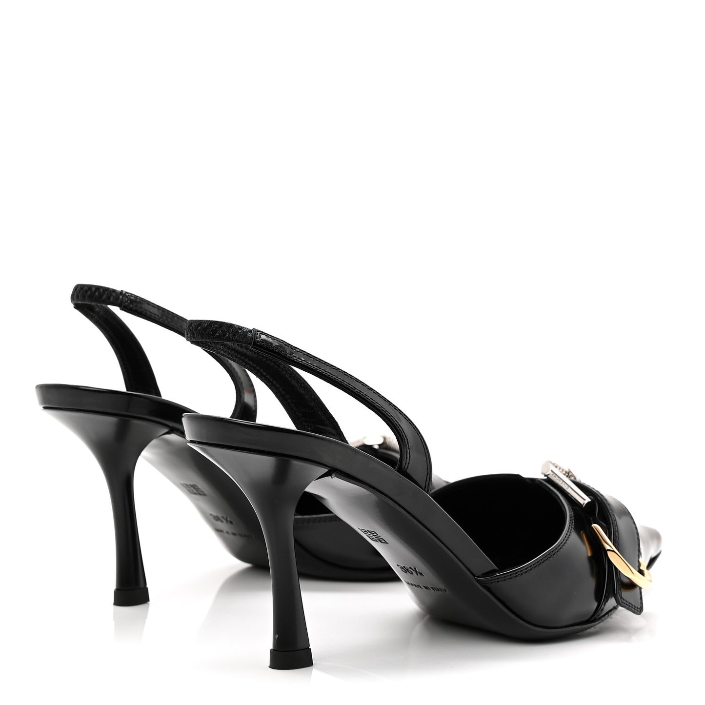 Nappa Voyou Slingback 75mm Sandals 36.5 Black
