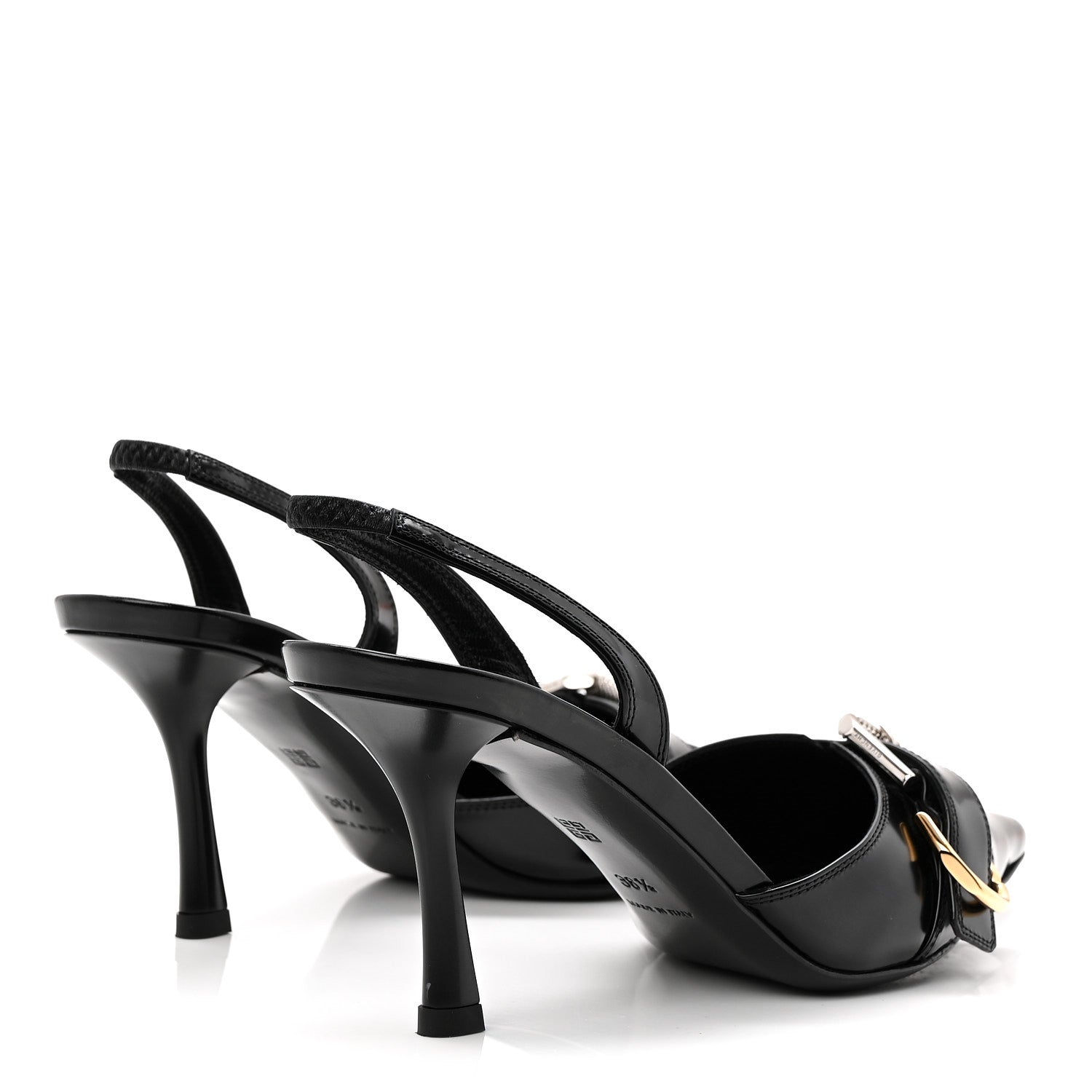 Givenchy Nappa Voyou Slingback 75mm Sandals 36.5 Black 5 of 9