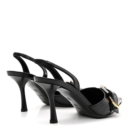 Givenchy Nappa Voyou Slingback 75mm Sandals 36.5 Black 5 of 9
