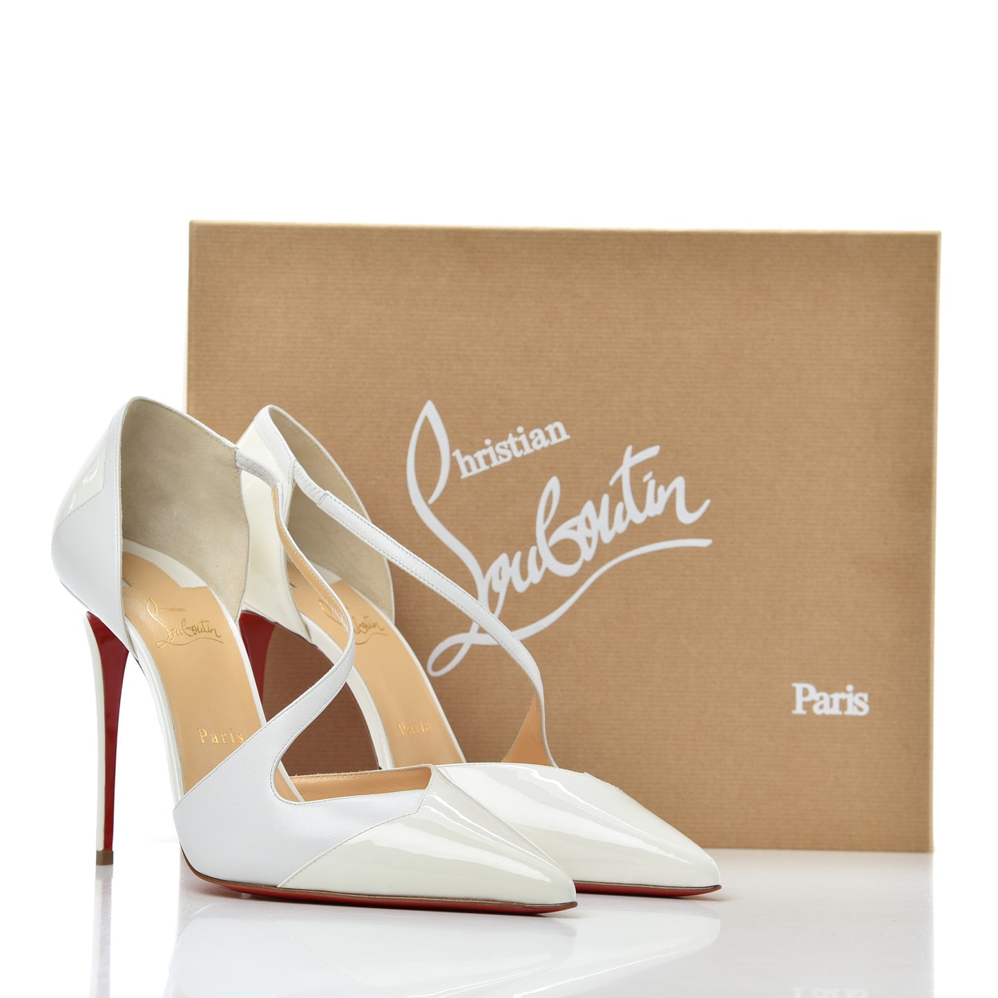 Patent Kid Round And Square 100 Pumps 41 Bianco