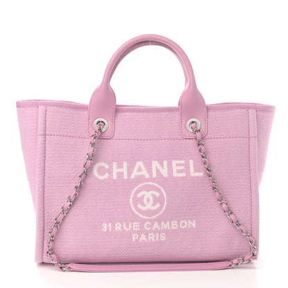 Chanel Mixed Fibers Small Deauville Tote Pink 3 of 11