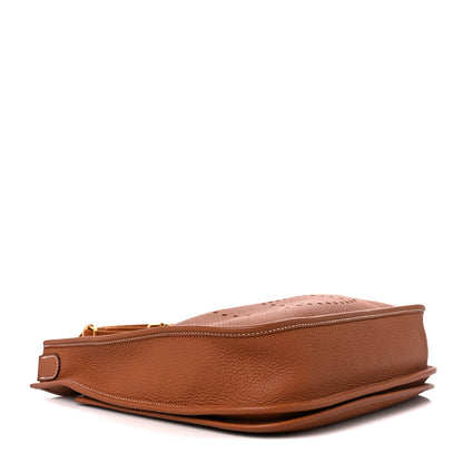 Hermes Taurillon Clemence Evelyne III PM Gold 4 of 10