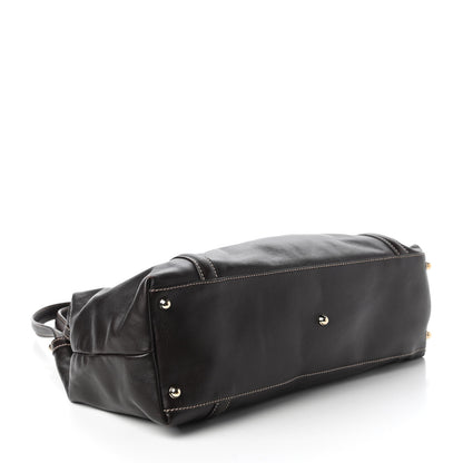 Gucci Calfskin Medium Britt Tote Dark Brown 4 of 11
