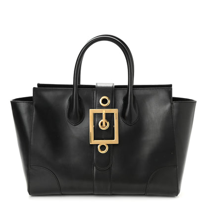 Gucci Calfskin Medium Lady Buckle Top Handle Bag Black 1 of 12