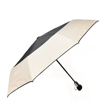 Chanel Nylon Quilted Umbrella With Case White Black 1 of 6