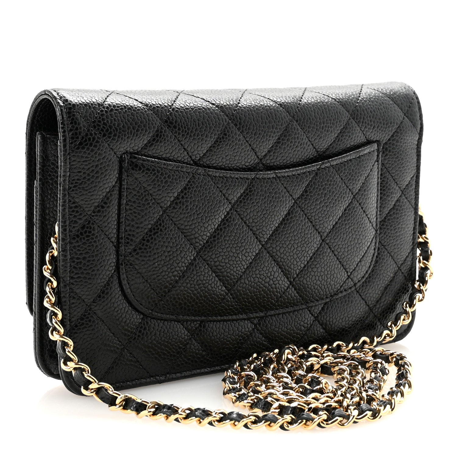 Chanel Caviar Quilted Wallet on Chain WOC Black 3 of 12