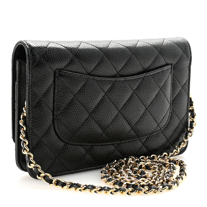Chanel Caviar Quilted Wallet on Chain WOC Black 3 of 12