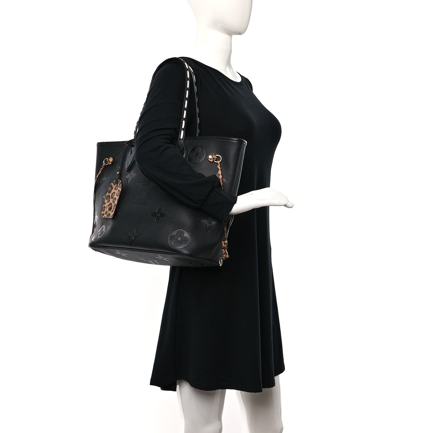 Louis Vuitton Empreinte Monogram Giant Wild at Heart Neverfull MM Black 3 of 9