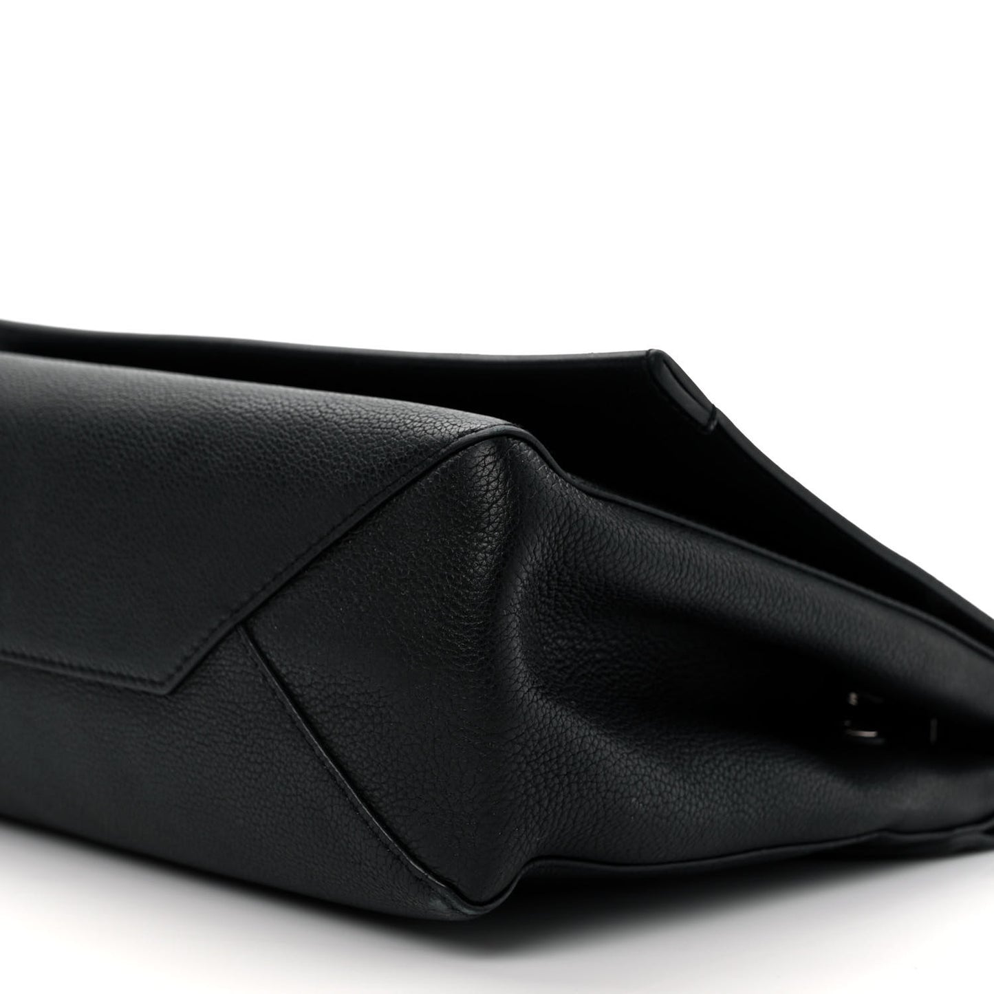 Soft Calfskin Lockme II Top Handle Black