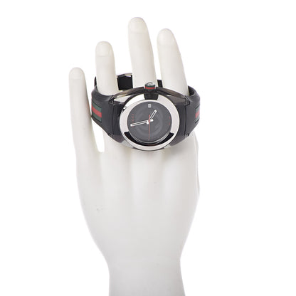 Gucci Stainless Steel Rubber 46mm Sync Web Quartz Watch Black 2 of 6