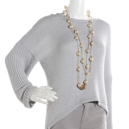 Chanel Crystal Pearl CC Long Necklace Gold 2 of 6