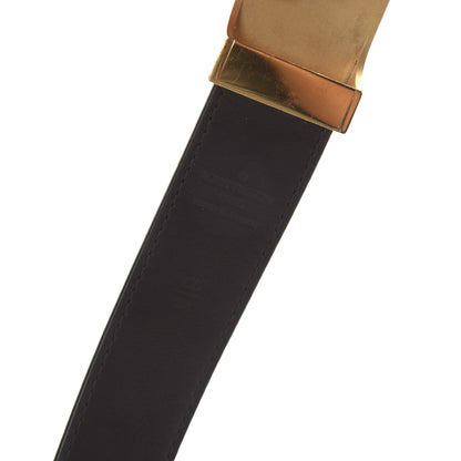 Louis Vuitton Damier Ebene LV Paris Buckle Belt 85 34 Gold 3 of 5