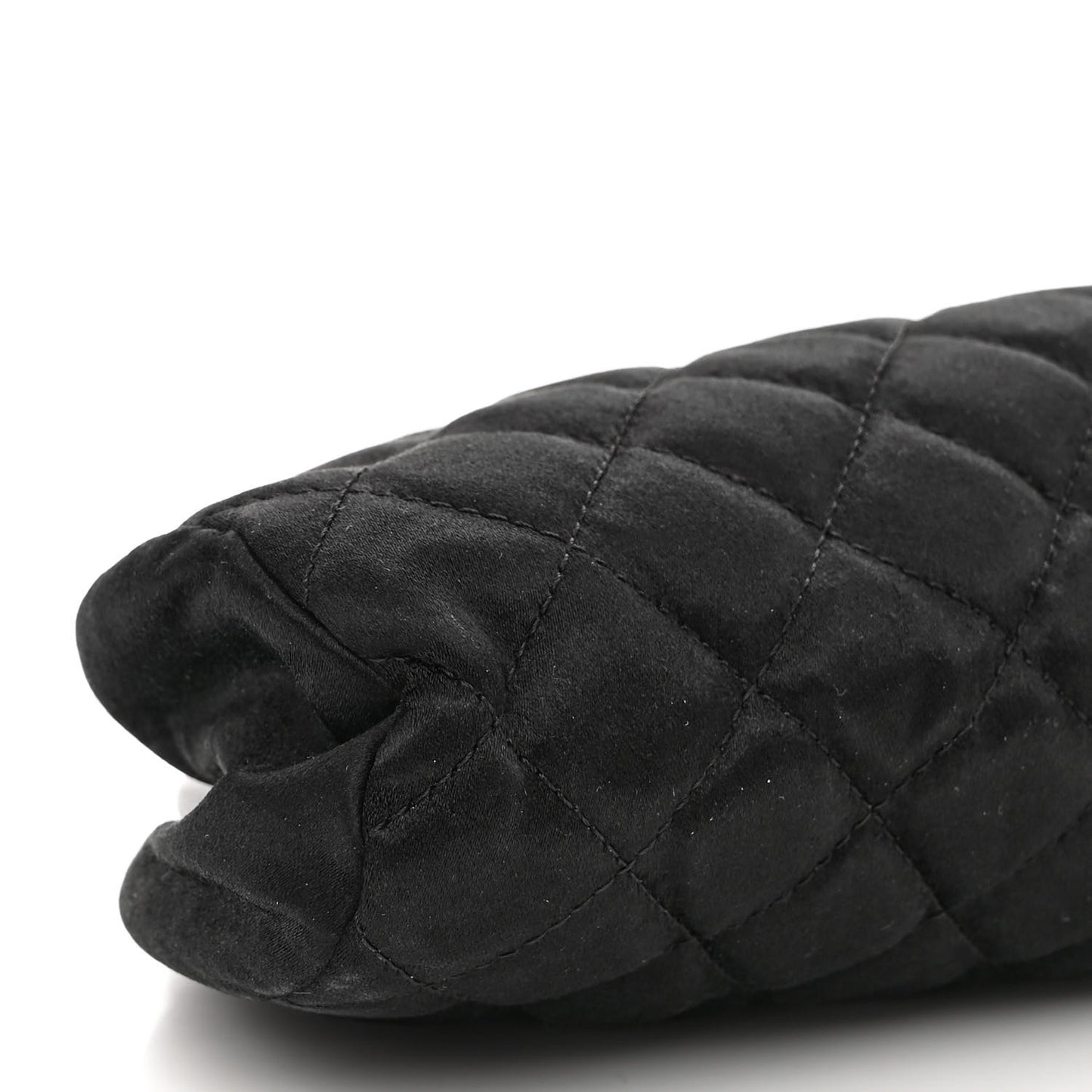 Satin Quilted Timeless Clutch Black