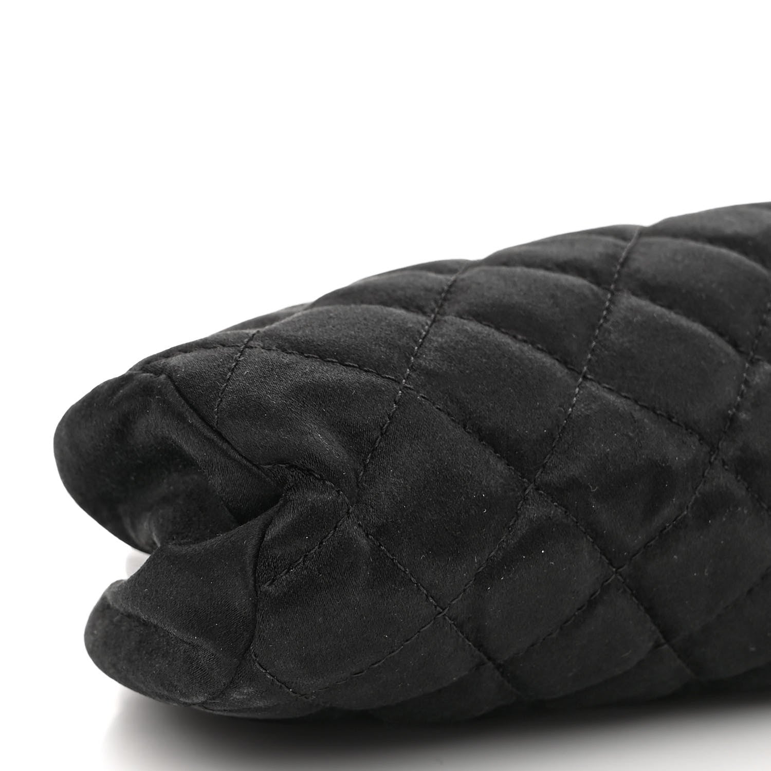 Chanel Satin Quilted Timeless Clutch Black 9 of 10