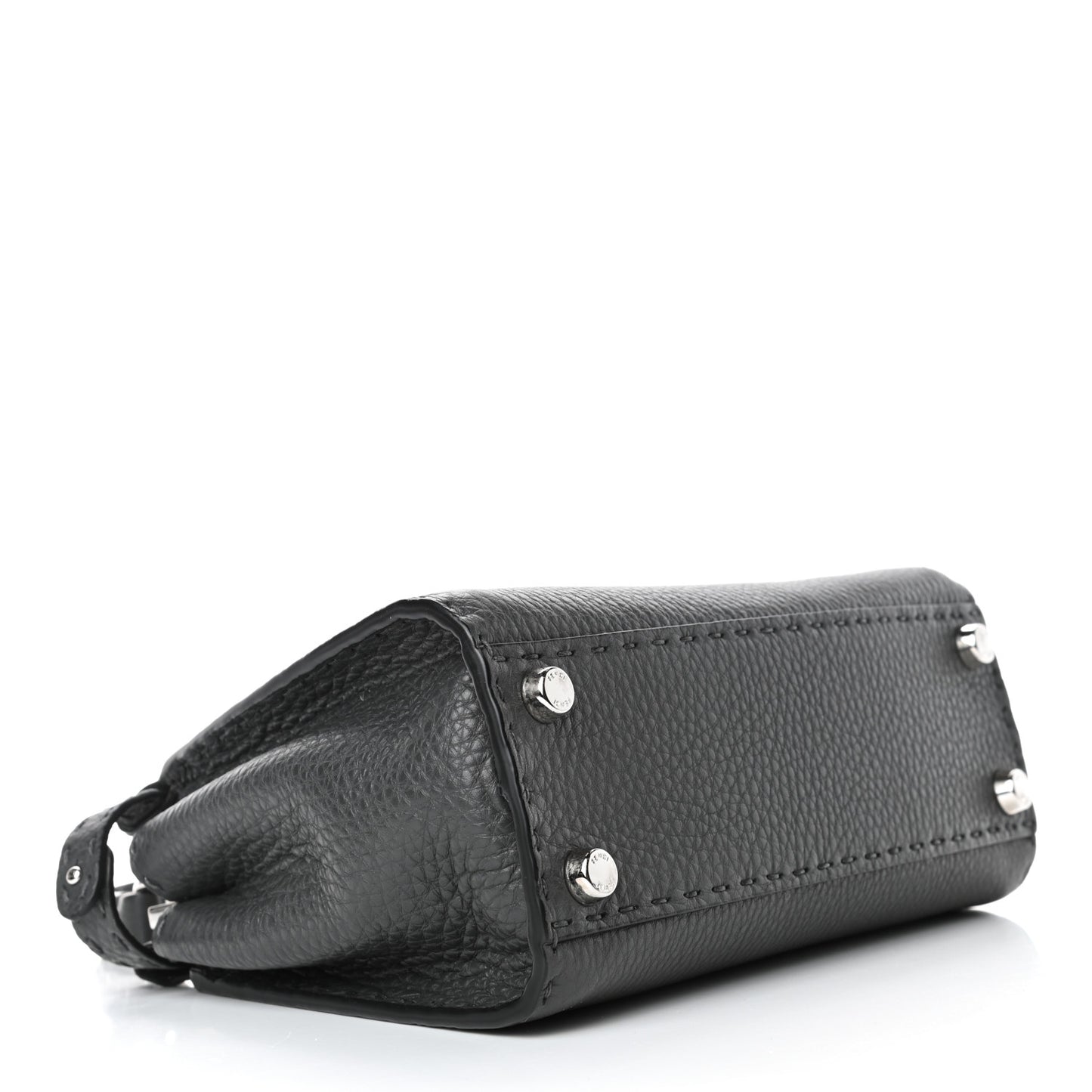 Cuoio Romano Selleria Bi-Color Mini Peekaboo Iconic Satchel Asfalto Latte
