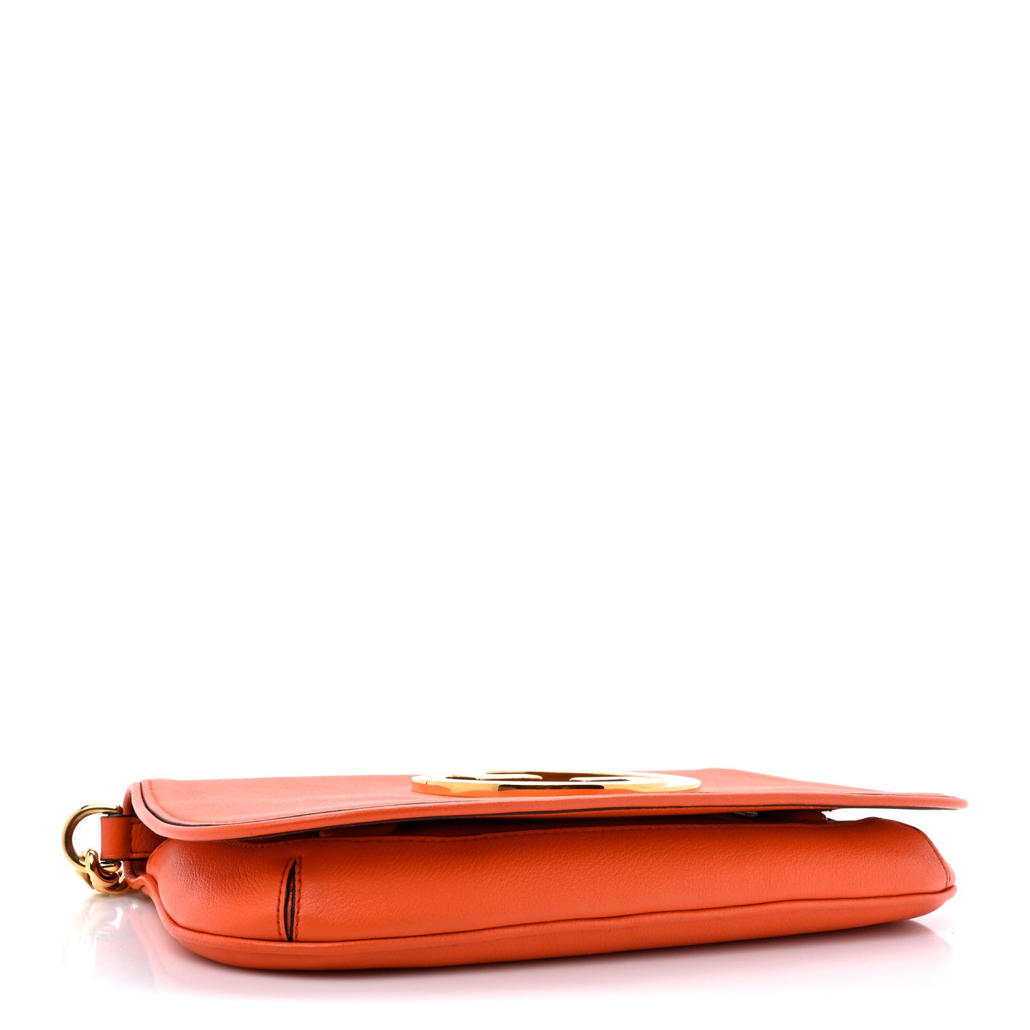 Gucci Roxy Calfskin Blondie Chain Shoulder Flap Bag Deep Orange 4 of 10